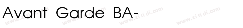 Avant Garde BA字体转换